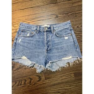 Denim Forum From Aritzia The Boyfriend Short High Rise Cut Off Short Sz 27